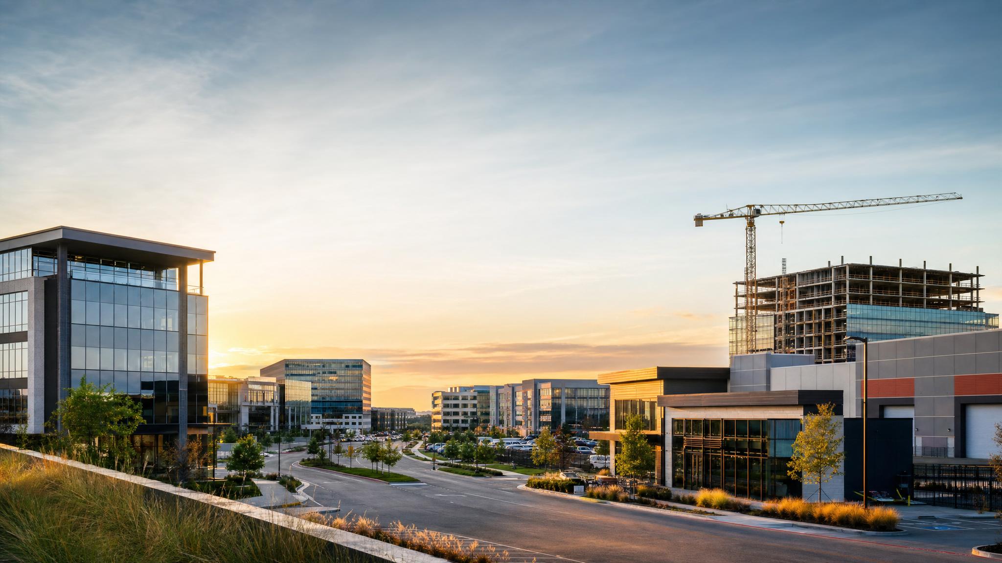 Modern commercial property representing RJ Williams commercial real estate services